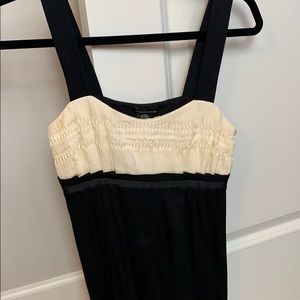 Black and White ruffle camisole